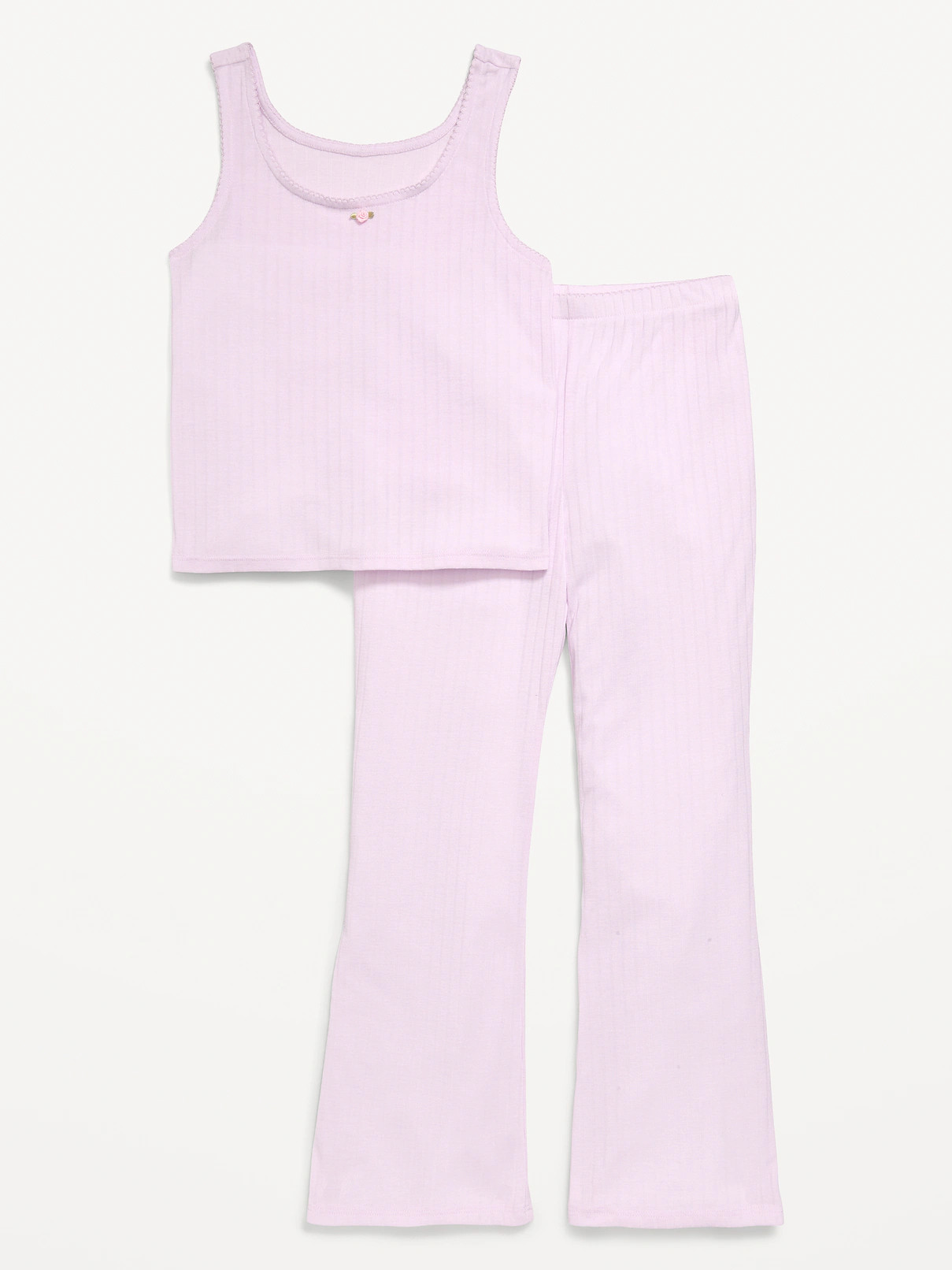 Ribbed Pajama Tank Top and Flare Pants Set for Girls | Old Navy (US)