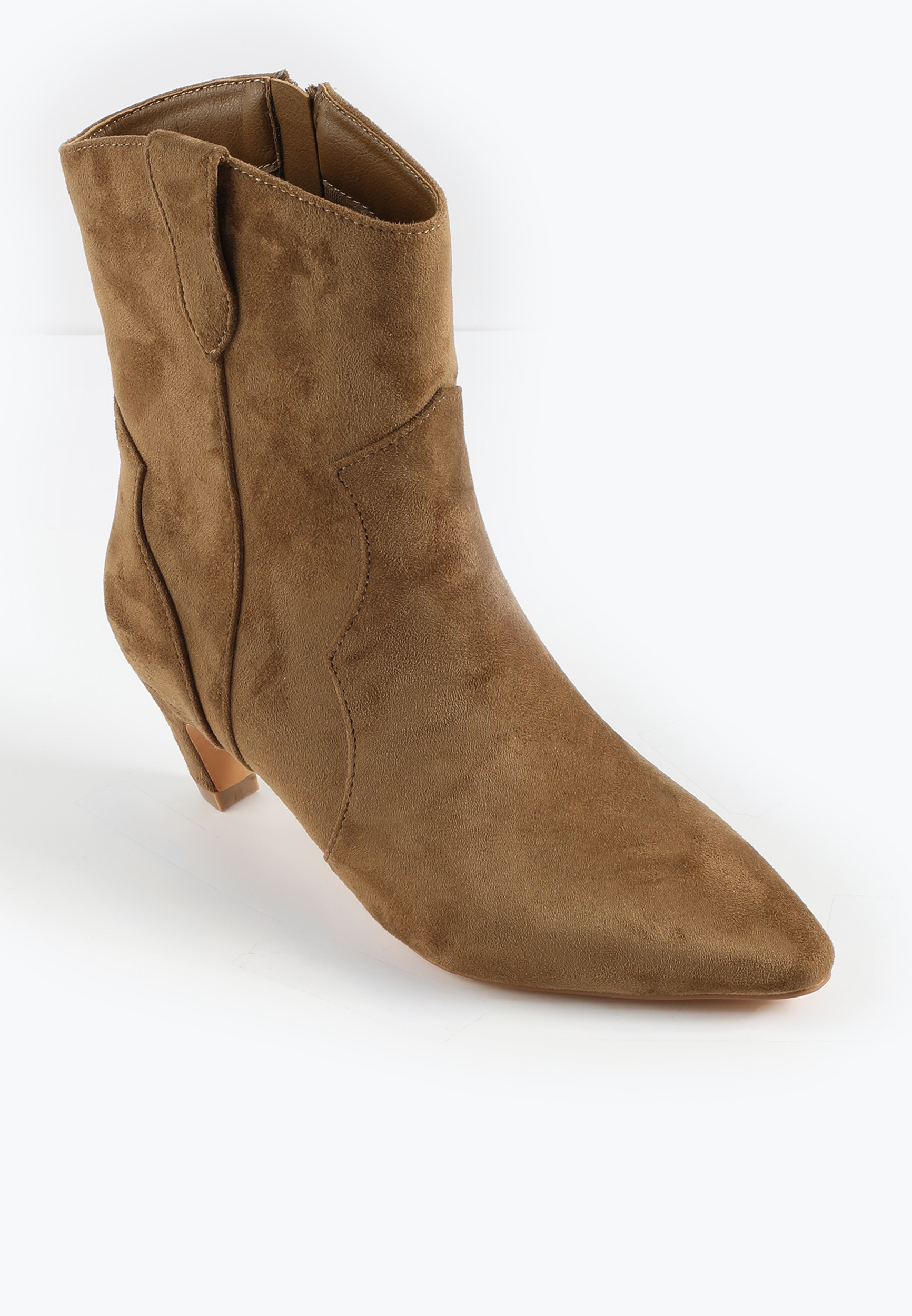 Maurices Women's Supercush Faux Suede Mid Calf Kitten Heel Boot | Maurices