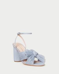 Camellia Blue Pleated Bow Heel | Loeffler Randall