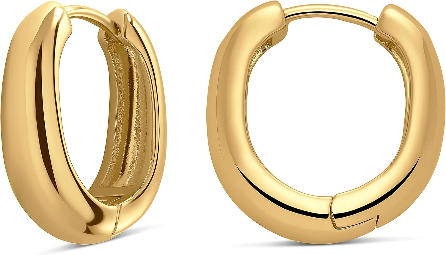 Milla Small Huggie Hoop Earrings for Women, Lightweight and Hypoallergenic | Amazon (US)