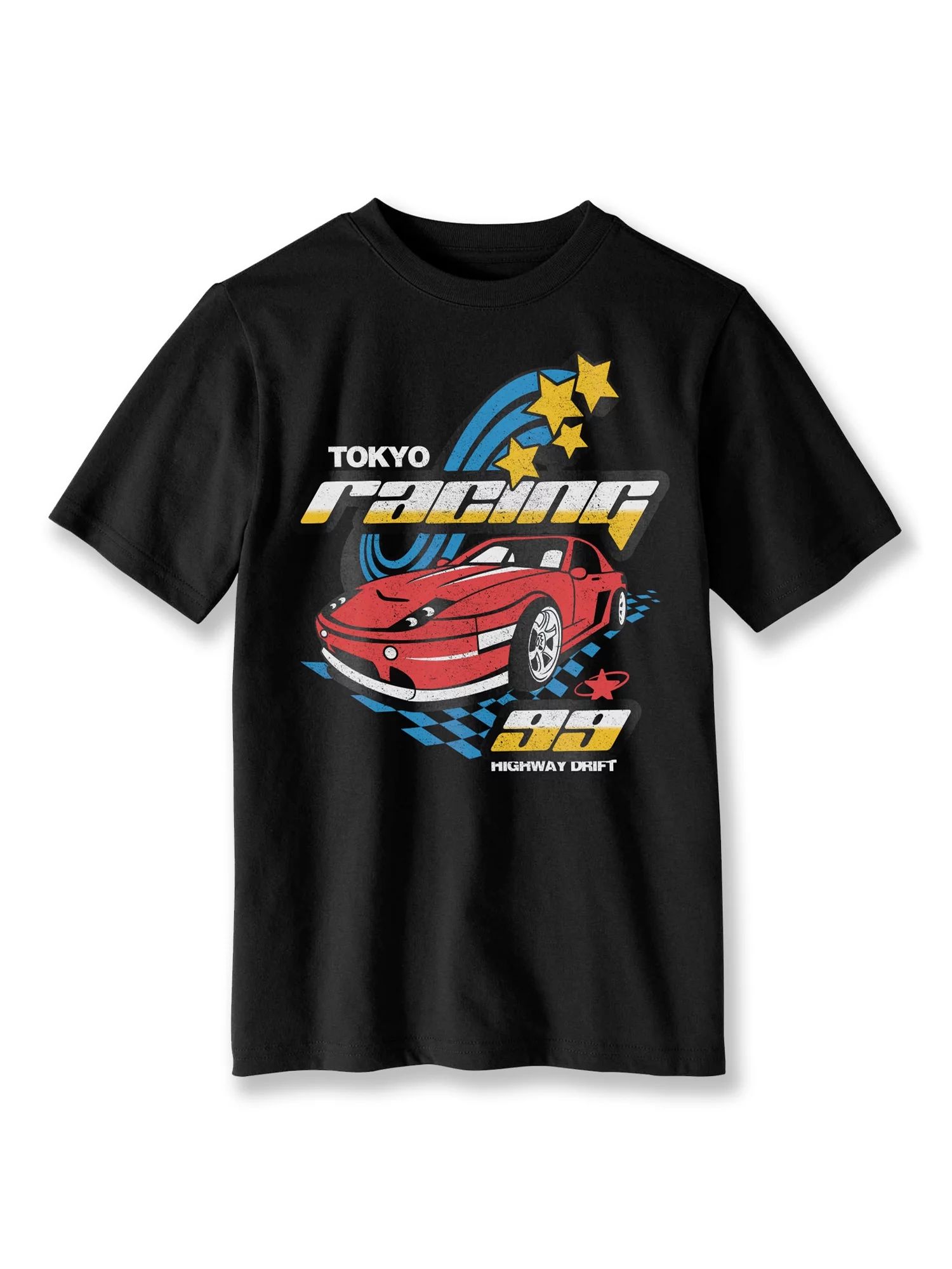 Wonder Nation Boys Tokyo Racing, Crew Neck, Short Sleeve, Graphic T-Shirt, Sizes 4-18 | Walmart (US)