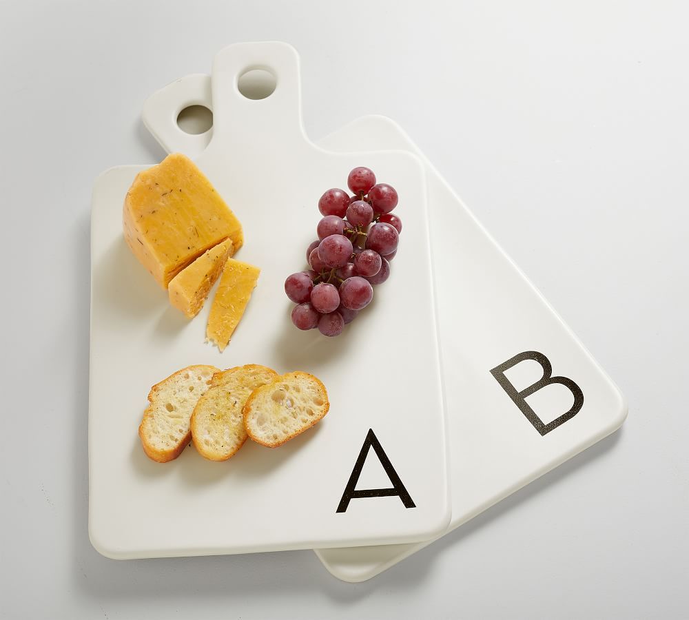 Mason Alphabet Ceramic Cheese & Charcuterie Board | Pottery Barn (US)