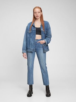 High Rise Cheeky Straight Jeans with Washwell | Gap (US)