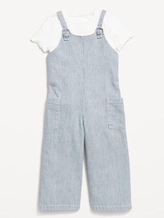 Short-Sleeve Ribbed T-Shirt and Jumpsuit Set for Toddler Girls | Old Navy (US)