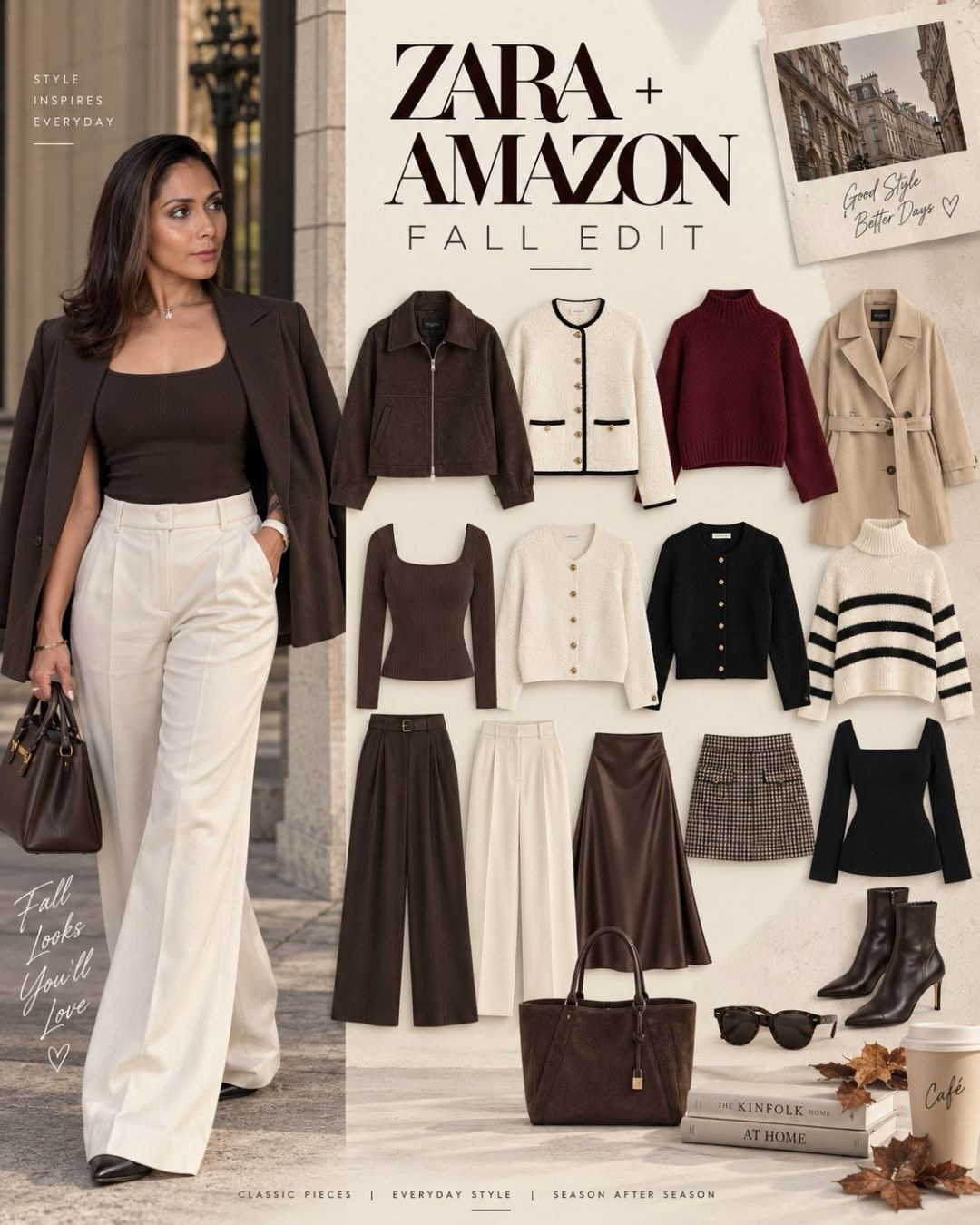 STOP BUYING FALL CLOTHES UNTIL YOU SEE THIS. 🍂

Fall 2026 is less about buying more — and more about choosing the pieces that make everything you already own look more expensive.

My Zara + Amazon Fall Edit is built around the silhouettes I’m loving most right now: sculpted jackets, funnel necks, rich chocolate tones, soft suede, satin trousers, romantic blouses, elevated knits and easy layers that move effortlessly from now into fall.

Think quiet luxury, modern femininity and polished everyday dressing — with a mix of Zara statement pieces and Amazon finds that look far more luxe than their price tags.

My favorite formula right now?
Statement jacket + simple tank + wide-leg trouser.
Minimal effort. Maximum impact.

Save this for your Fall 2026 wardrobe inspiration — and tell me: ZARA or AMAZON? 🤎

Shop the full Zara + Amazon edit on ShopMy. Amazon finds are also linked on LTK.

#VegasInfluencer #VegasCreator #Fall2026Fashion #ZaraStyle #AmazonFashion FallOutfitIdeas QuietLuxury LuxuryStyle FallFashionTrends ZaraFinds AmazonFinds FallWardrobe ElevatedStyle CapsuleWardrobe HouseOfSwetta
