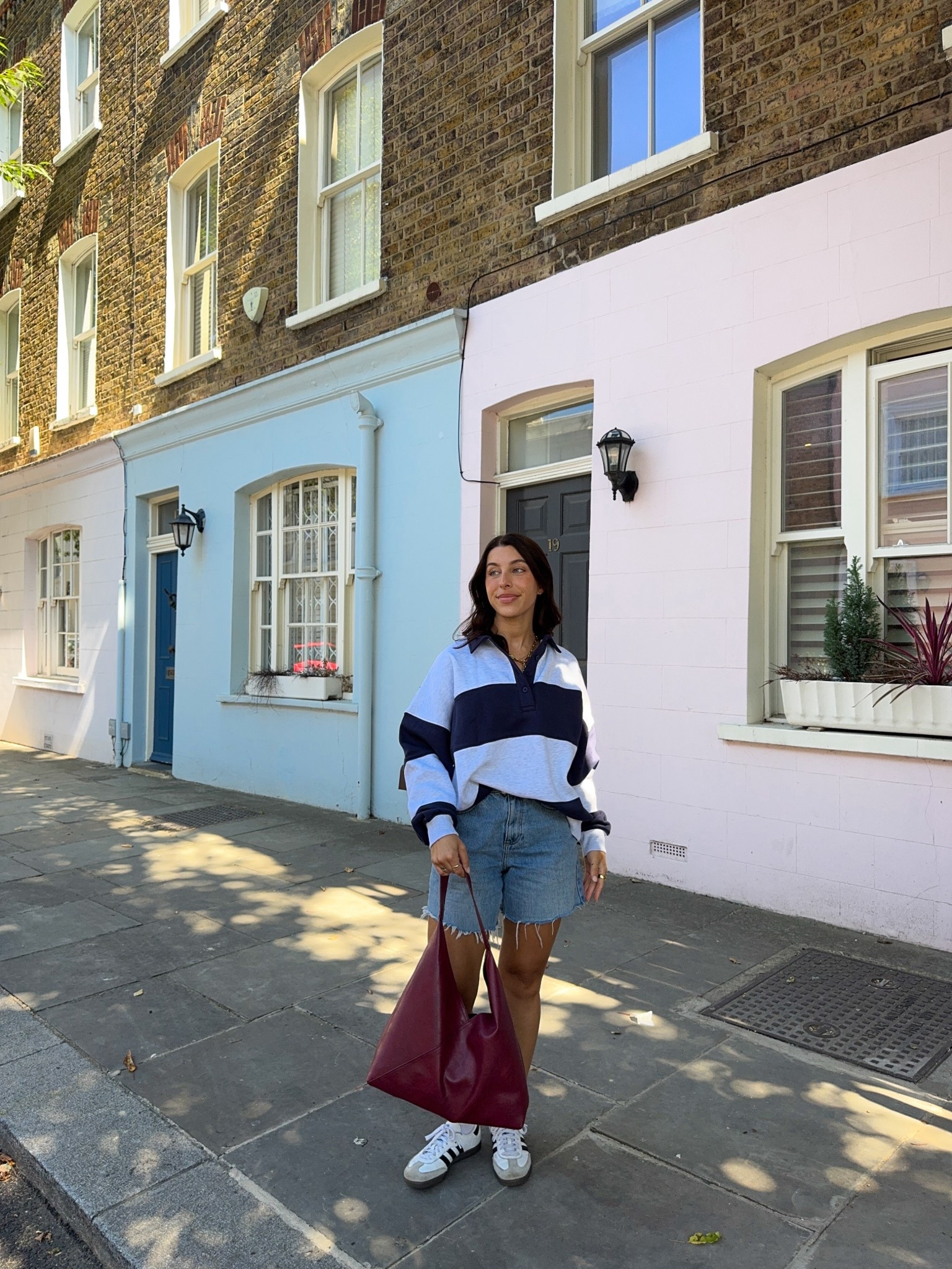 Autumn, A/W season, autumnal, style, petite, stripe, rugby sweatshirt, shorts, denim, jumper season, ootd, wardrobe, essentials, shoulder bag, tote bag, navy blue, grey, collared, gold jewellery, statement, asos, kaiia, adidas

#LTKpetite #LTKautumn #LTKuk