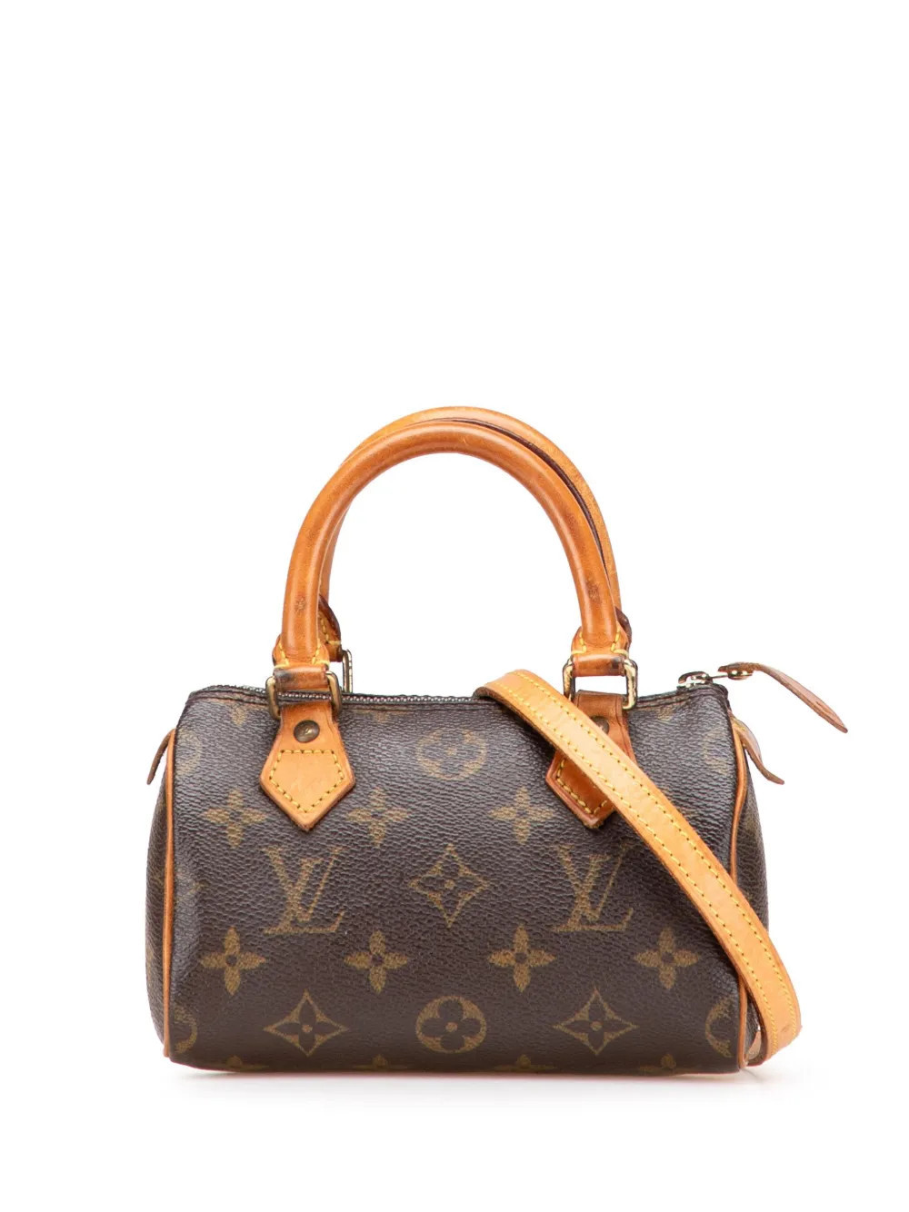 Louis Vuitton Pre-Owned 1997 Monogram Nano Speedy Bandouliere satchel - Brown | Farfetch Global
