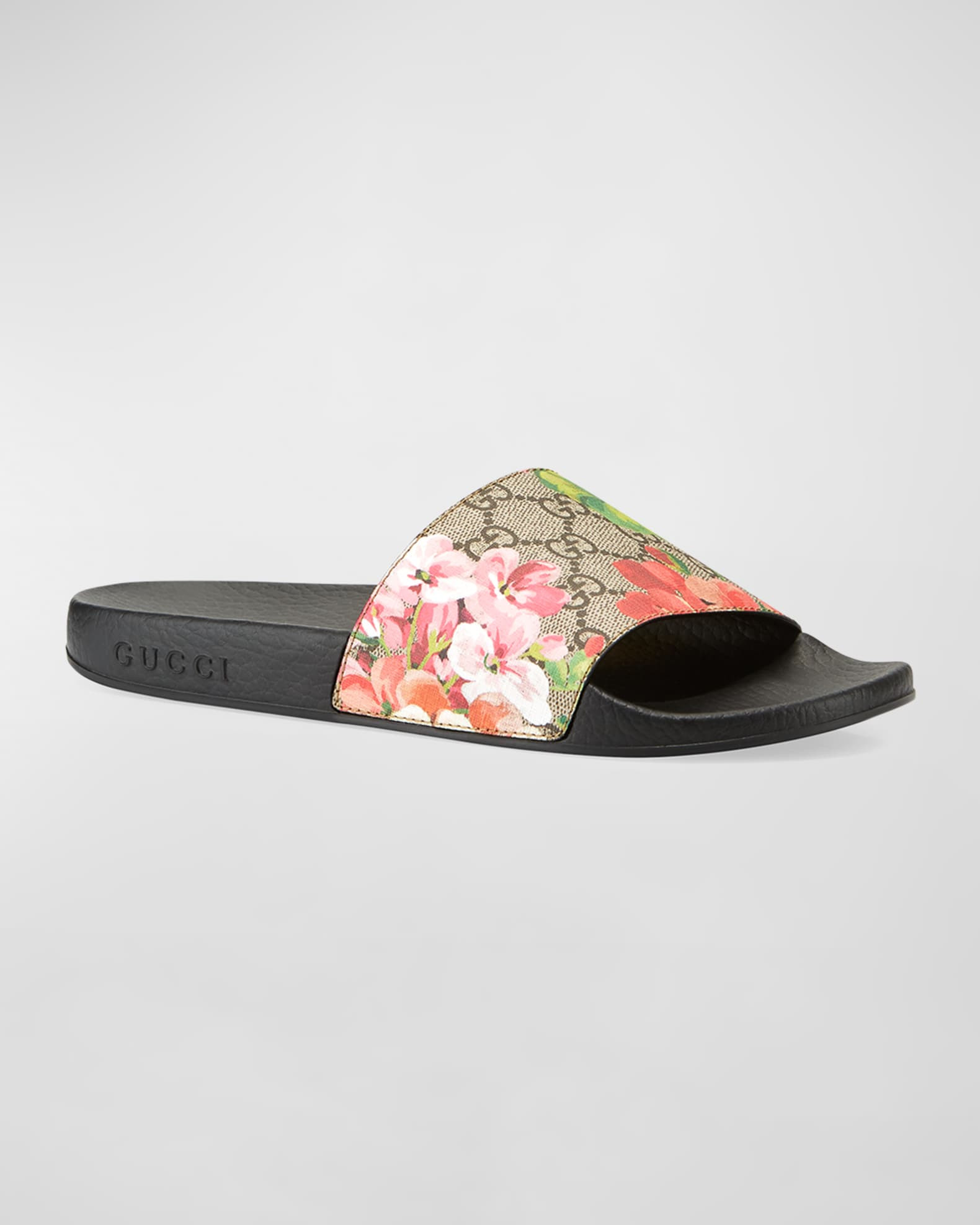 Gucci GG Blooms Supreme Slide Sandal | Neiman Marcus