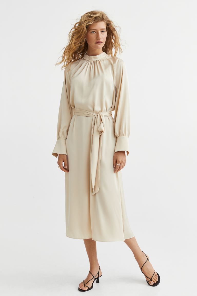 Tie-belt Satin Dress | H&M (US + CA)