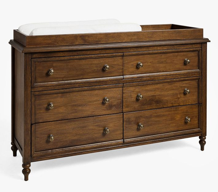 Chris Loves Julia Turned Wood Extra-Wide Dresser & Topper Set | Pottery Barn Kids
