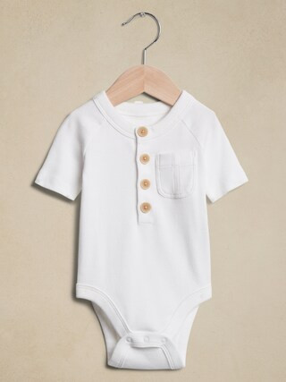 Baby Ribbed Henley Bodysuit | Banana Republic Factory