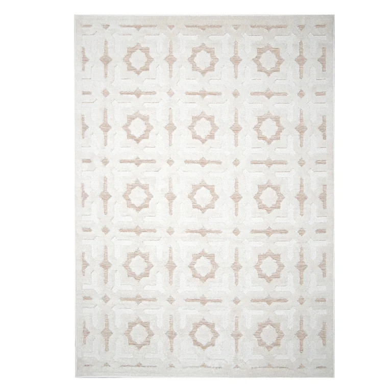 My Texas House Goodwin By Orian 5' X7' Driftwood Geometric Outdoor Rug | Walmart (US)