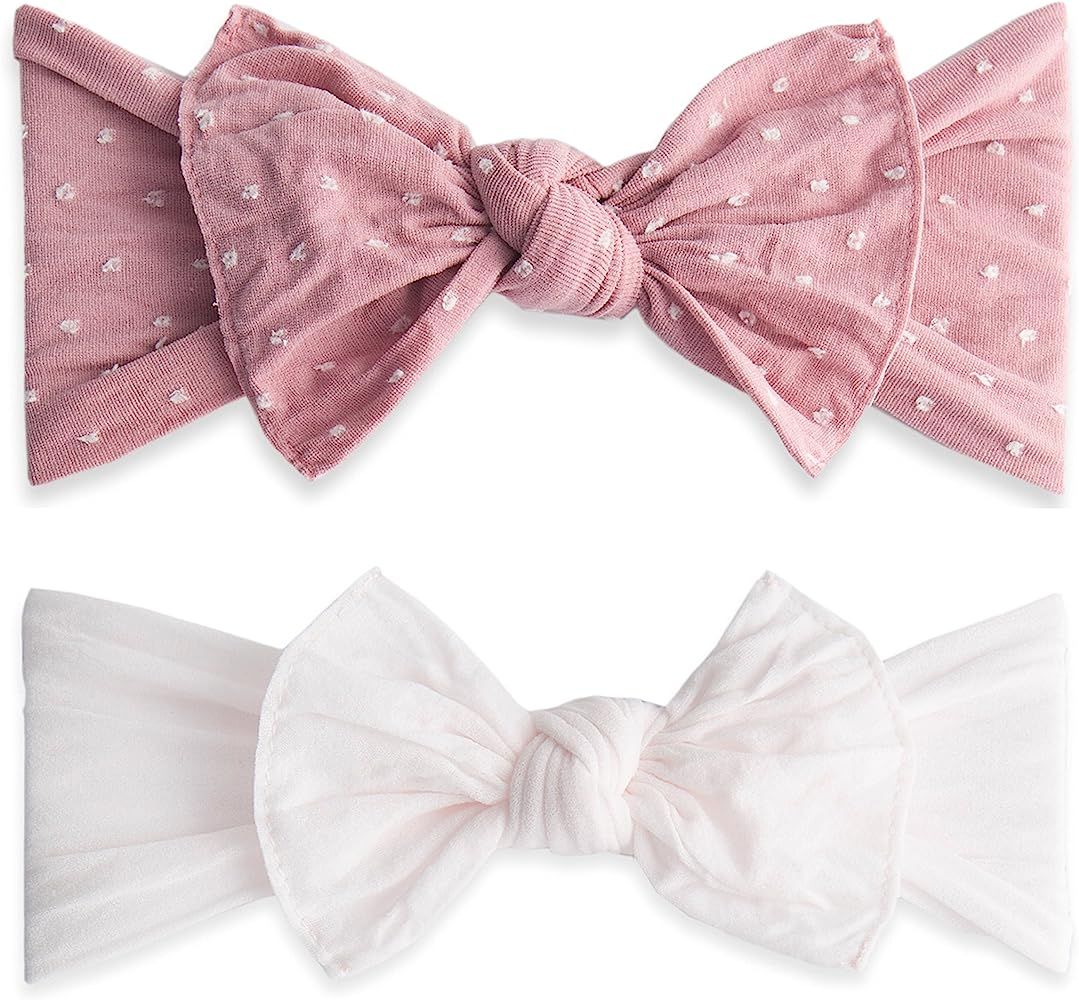 Bows 2 Pack - Girls Shabby Dot and Classic Knot Headbands | Amazon (US)