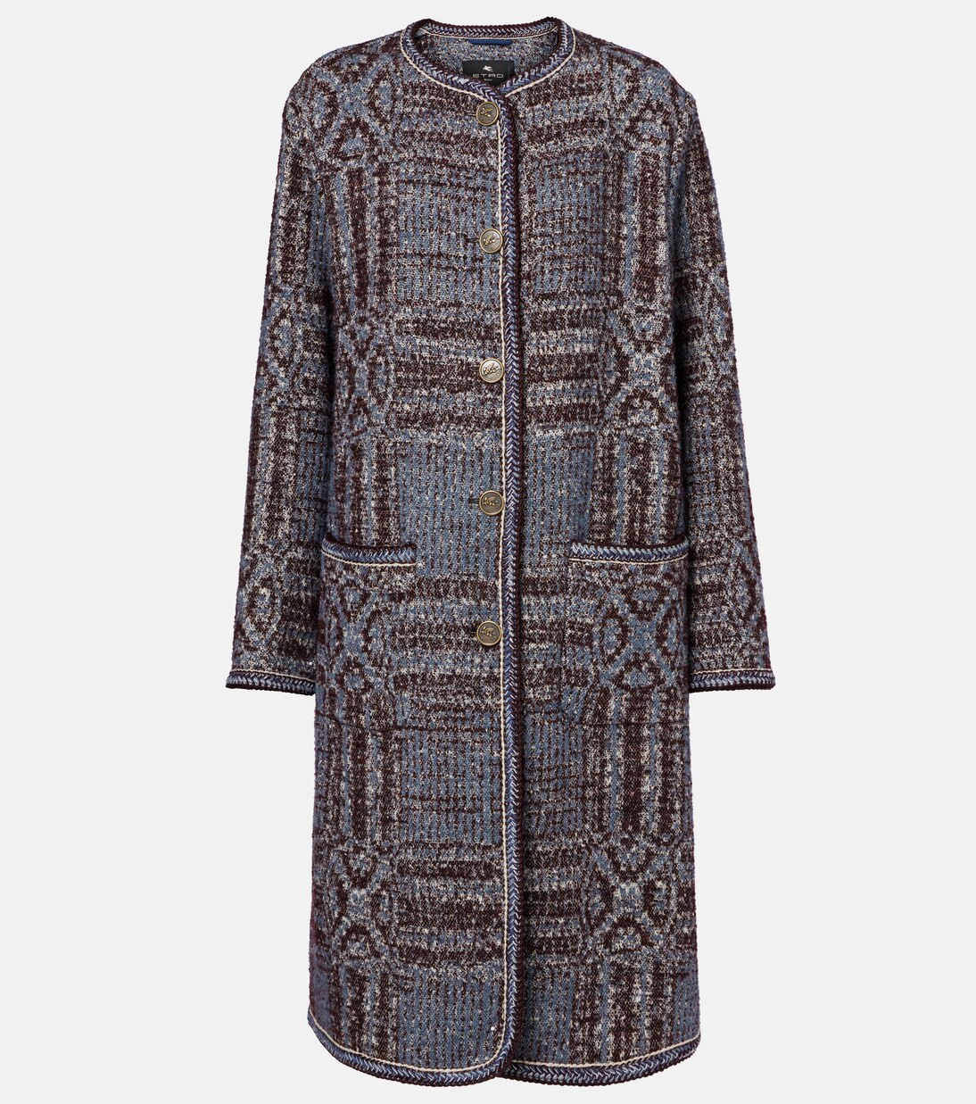 Cotton and wool-blend jacquard coat | Mytheresa (US/CA)