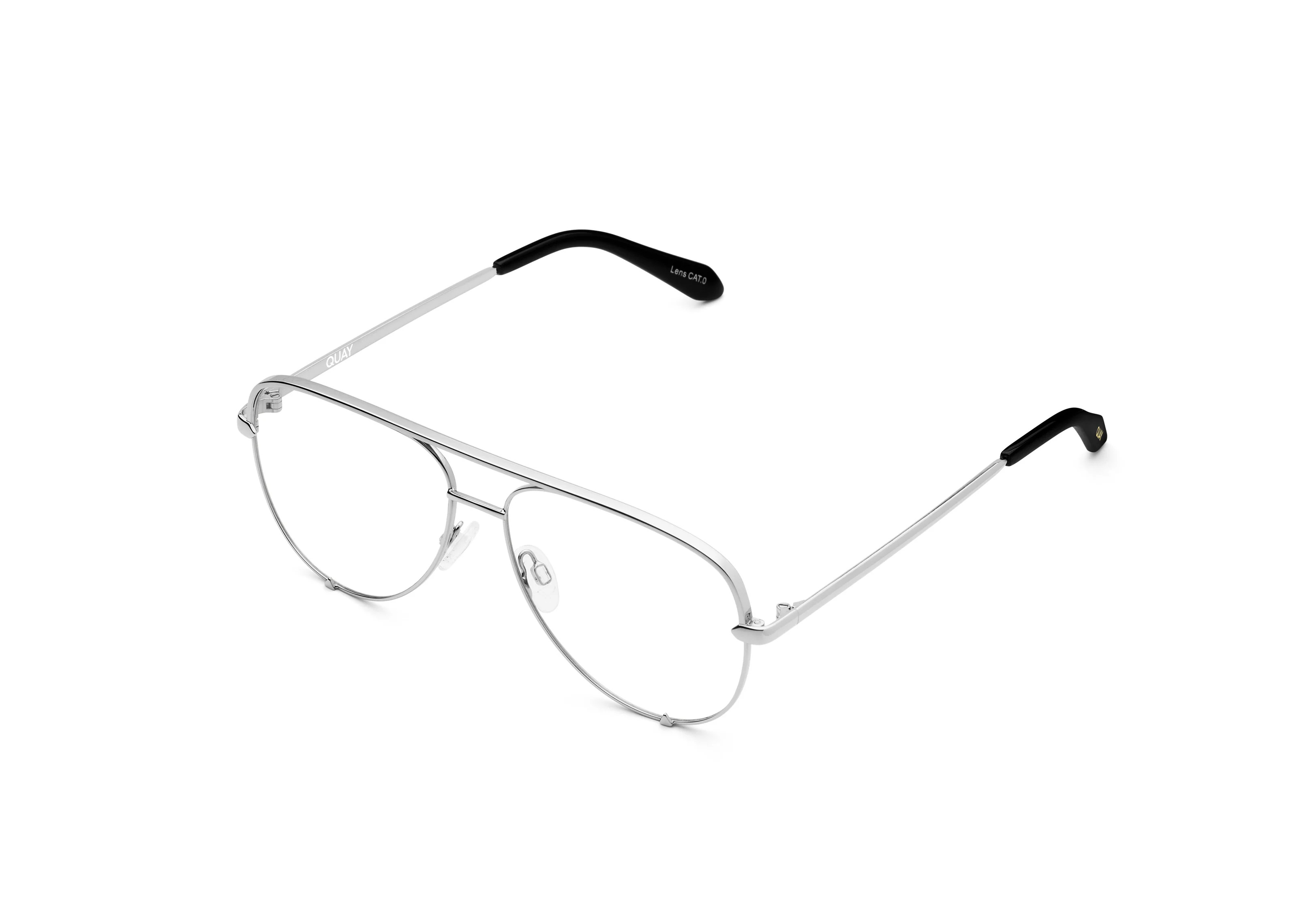 HIGH KEY MINI BLUE LIGHT - SILVER/CLEAR | Quay Australia
