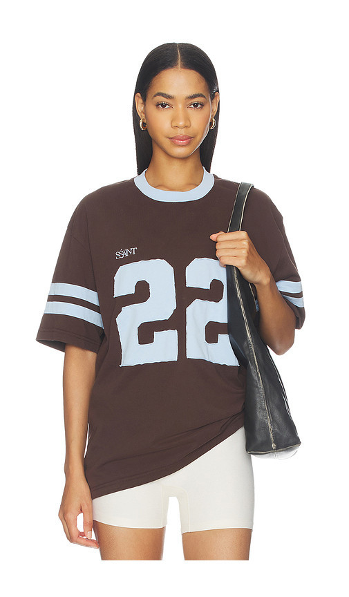 SSAINT Expresso 22 Tee in Brown,Blue. Size XS. Also in M, S. | Revolve Clothing (Global)