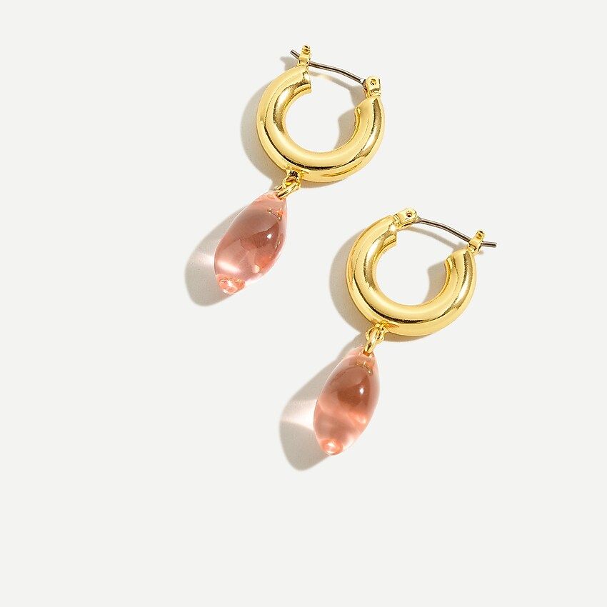 Acetate drop huggie hoop earrings | J.Crew US