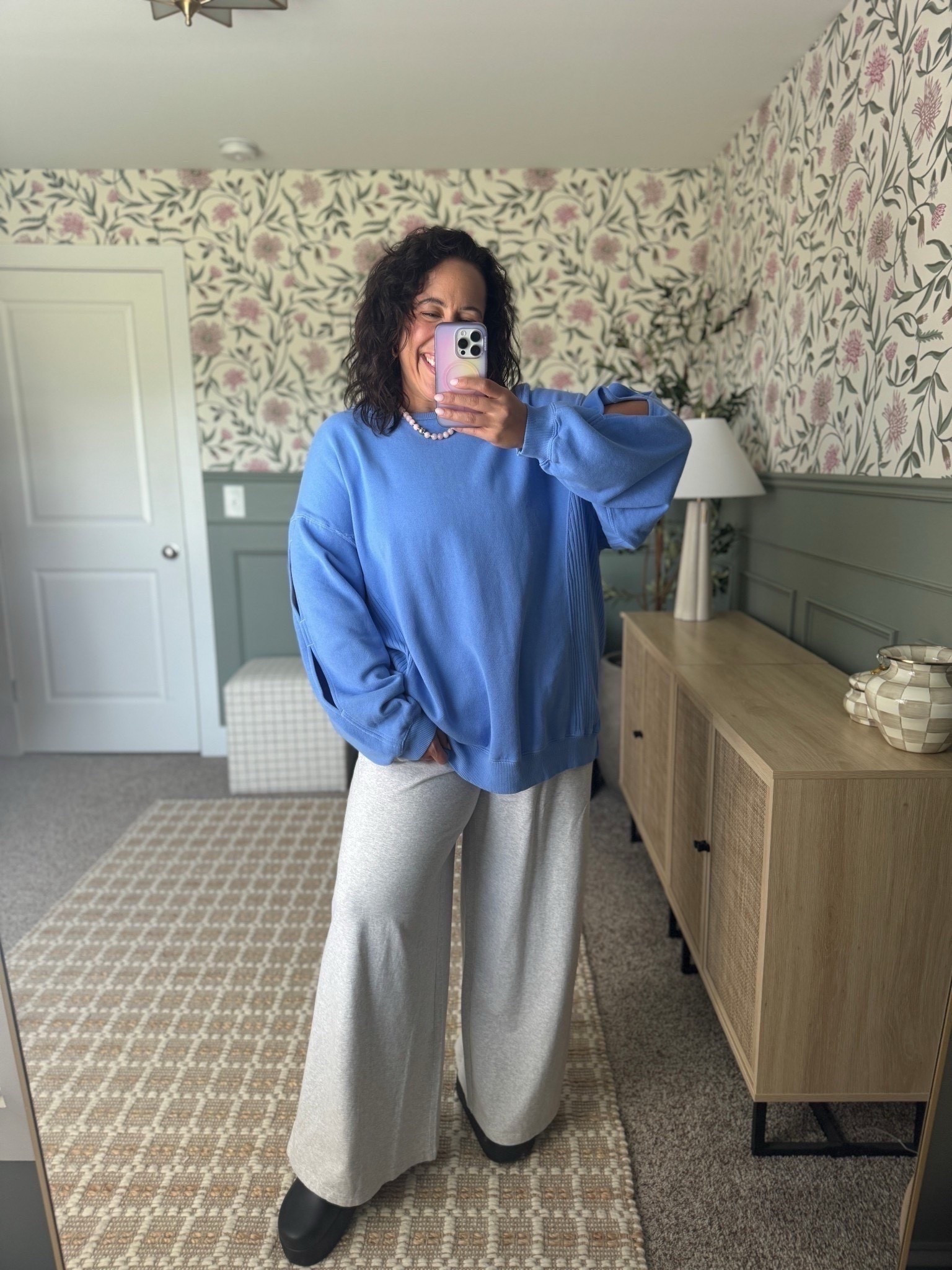Aerie cozy fall outfit 💙 I’m wearing a size XL in bottoms large in top!

Fall fashion, fall ootd, everyday outfit for fall, cozy fashion, loungewear, aerie outfit, aerie sweater, cozy sweats, work from home 

#LTKMidsize #LTKSeasonal #LTKFindsUnder50
