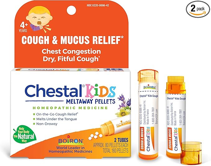 Boiron Chestal Kids Pellets for Cough and Mucus Relief, Nasal or Chest Congestion, and Sore Throa... | Amazon (US)