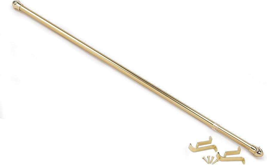 Fantasia Cafe Decorative Window Curtain Rod, 28"- 48" Adjustable Width, 5/8" Diameter, 2" Project... | Amazon (US)