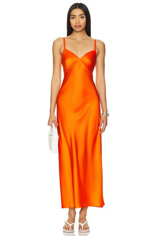 Polo Ralph Lauren Addison Slip Dress in Bright Signal Orange from Revolve.com | Revolve Clothing (Global)