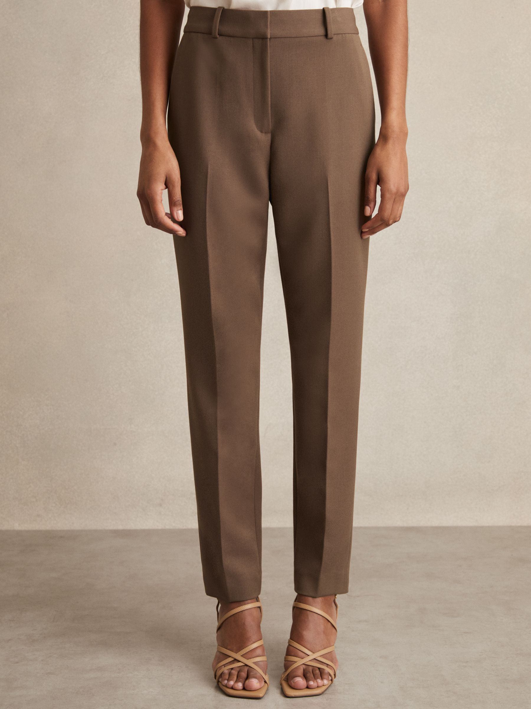 Reiss Slim-Fit Suit Trousers in Mink Neutral | REISS | Reiss US