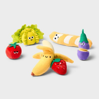 Plush Food Play Set - Gigglescape™: Kitchen Toy for Toddlers, Includes Play Vegetables & Fruit, 18 Pieces | Target