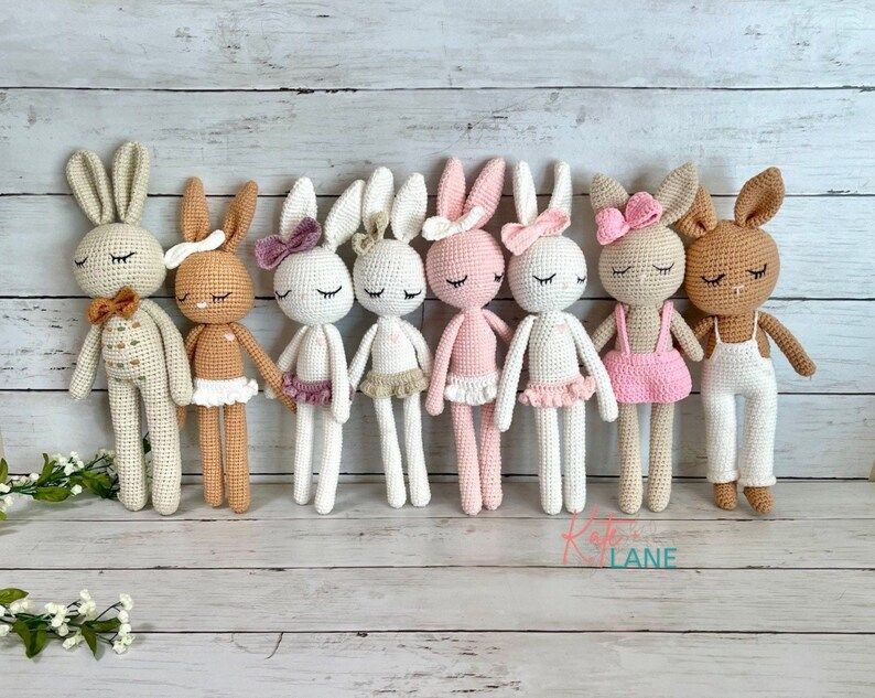 Organic Bunny Doll Stuffed Animal Crochet Bunny Rabbit Baby - Etsy | Etsy (US)