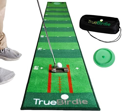 Indoor Putting Mat with Putt Alignment Training Aid, Golf Putting Green with Silicone Cup and Targets, Putting Matt for Indoors (Pro) | Amazon (US)