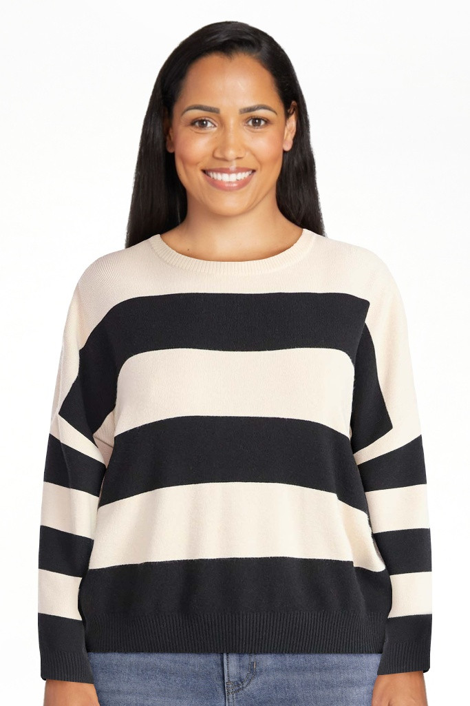No Boundaries Striped Sweater, Lightweight, Women's | Walmart (US)