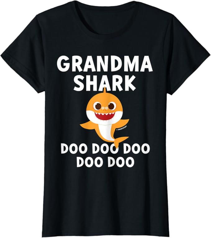 Womens Pinkfong Grandma Shark Official T-shirt | Amazon (US)