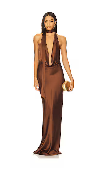 Naila Gown in Brown | Revolve Clothing (Global)