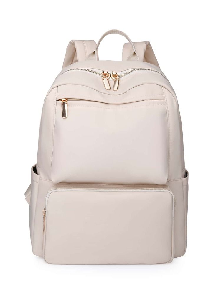 Minimalist Pocket Front Functional Backpack | SHEIN