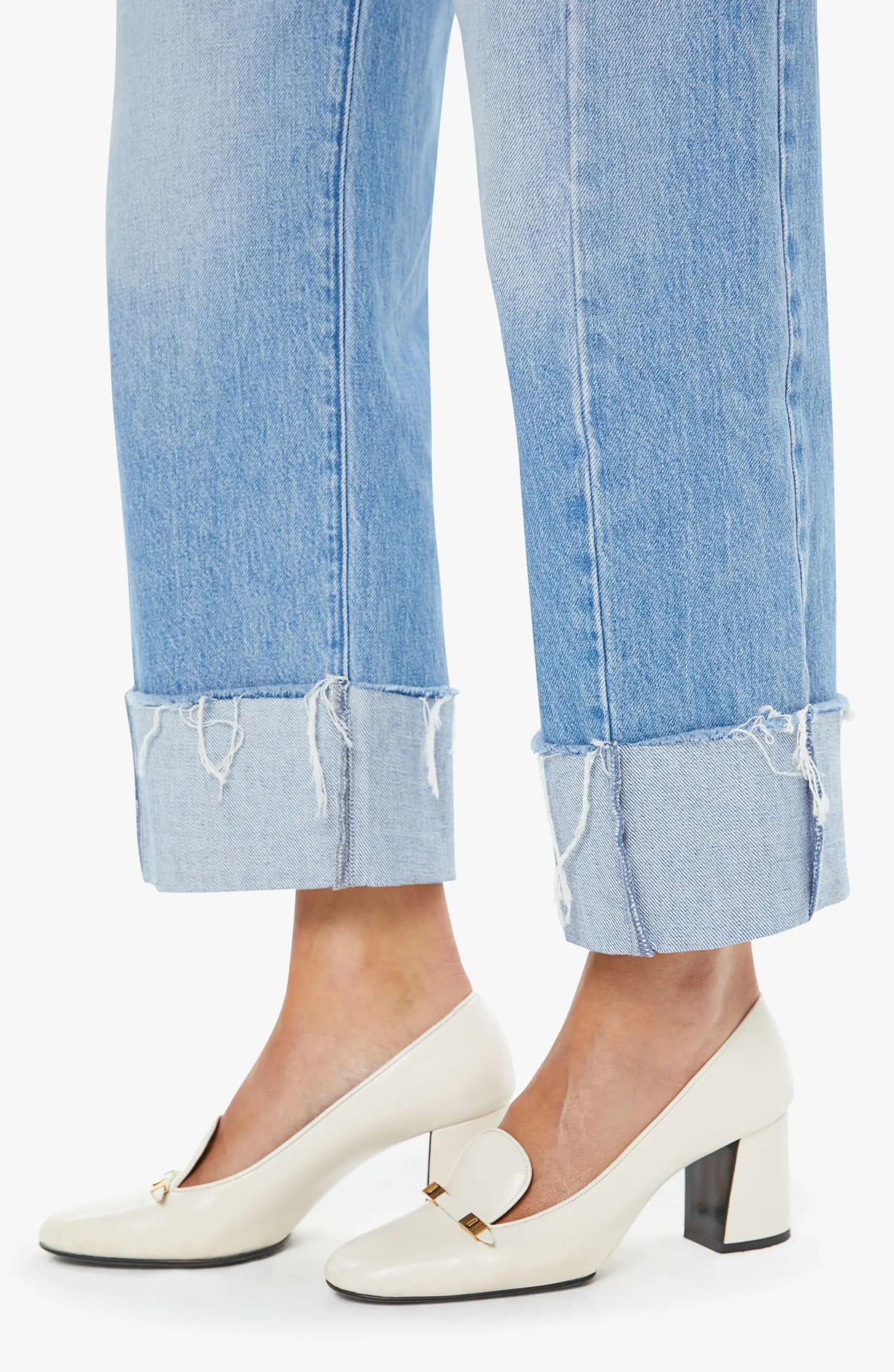 MOTHER The Half-Pipe Frayed High Waist Ankle Barrel Jeans | Nordstrom | Nordstrom