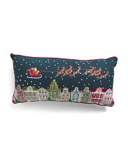 16x32 Flying Santa Seen In Town Pillow | Throw Pillows | Marshalls | Marshalls