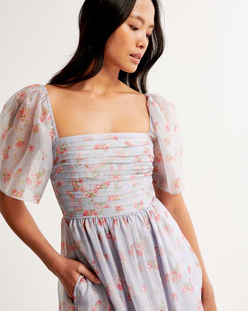Women's Emerson Angel Sleeve Midi Dress | Women's Dresses & Jumpsuits | Abercrombie.com | Abercrombie & Fitch (US)