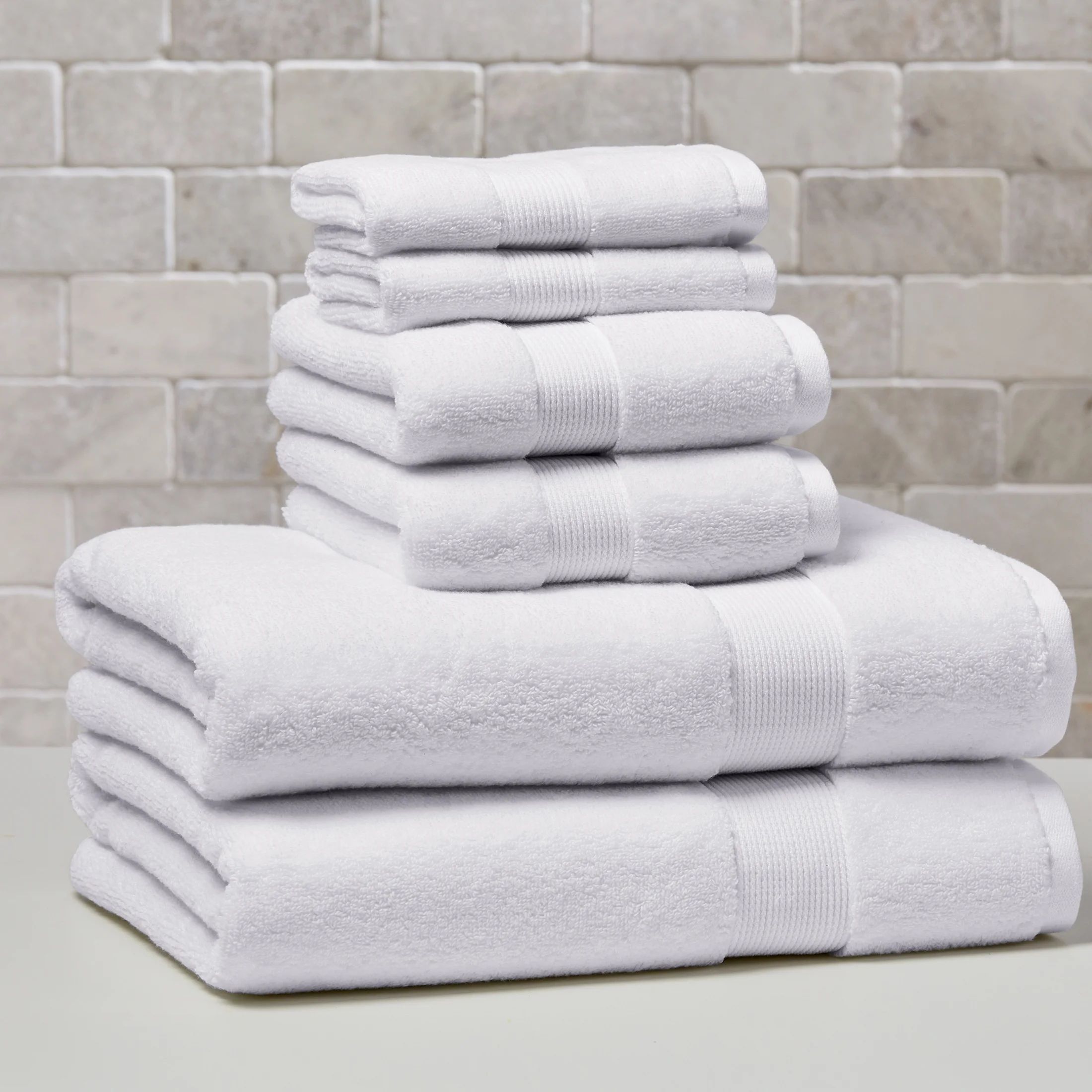 Better Homes & Gardens Signature Soft Solid 6 Piece Towel Set,Arctic White - Walmart.com | Walmart (US)