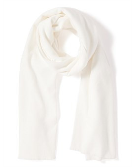 David Jones Forever New Siera Solid Scarf in Winter White | David Jones (Australia & New Zealand)