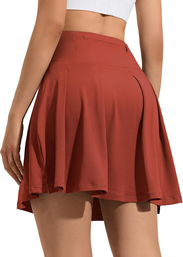 ZUTY 18" High Waisted Tennis Skirt for Women Skorts Skirts with Pockets Casual Modest Long Golf A... | Amazon (US)