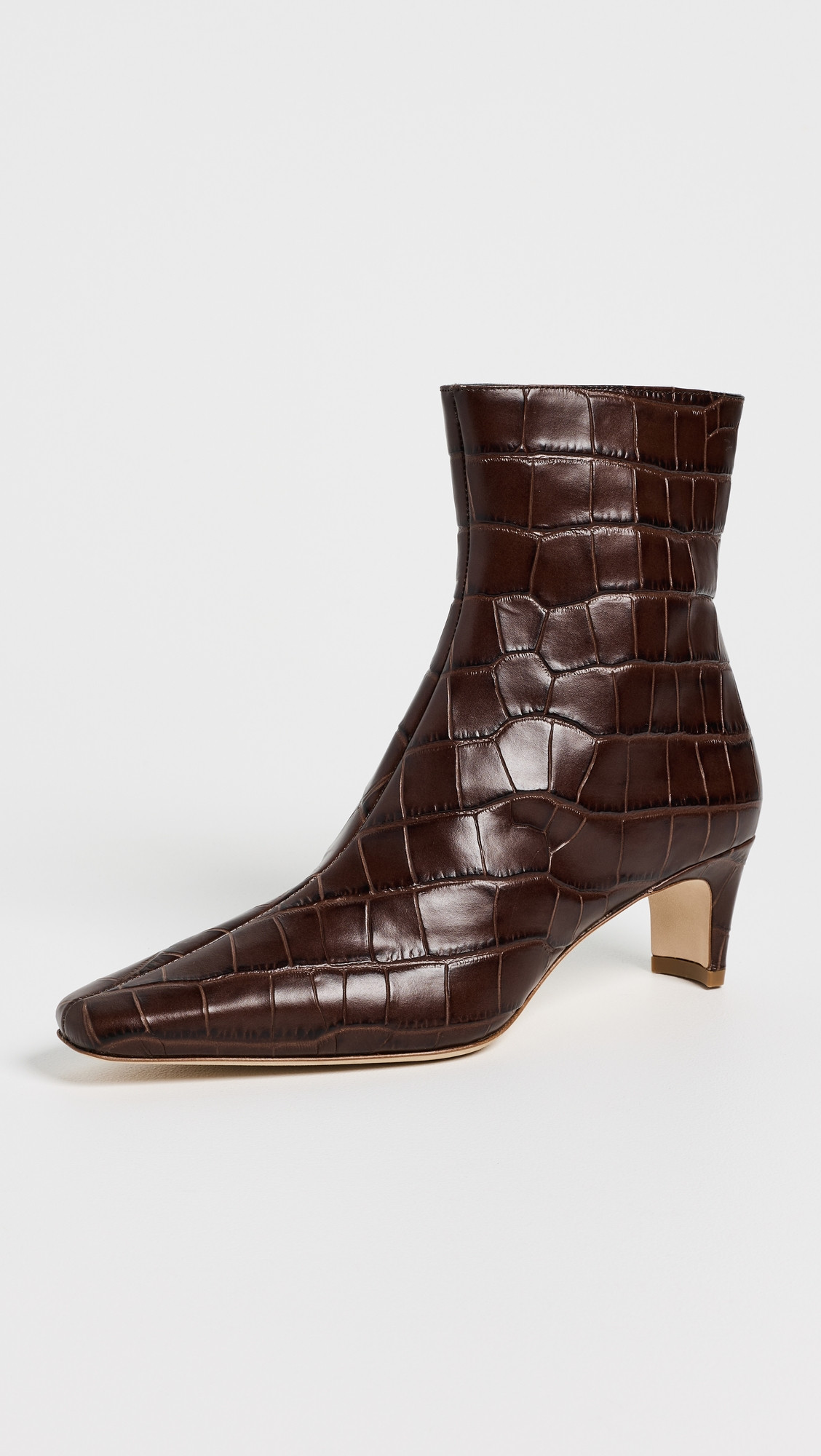 STAUD Wally Ankle Boots Espresso Croco 41.5 | Shopbop