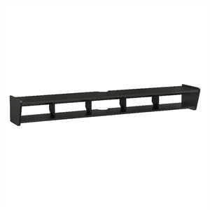 Simple Floating 70 inch Wood TV Stand Symmetrical Wall Mounted - Solid Black | Homesquare