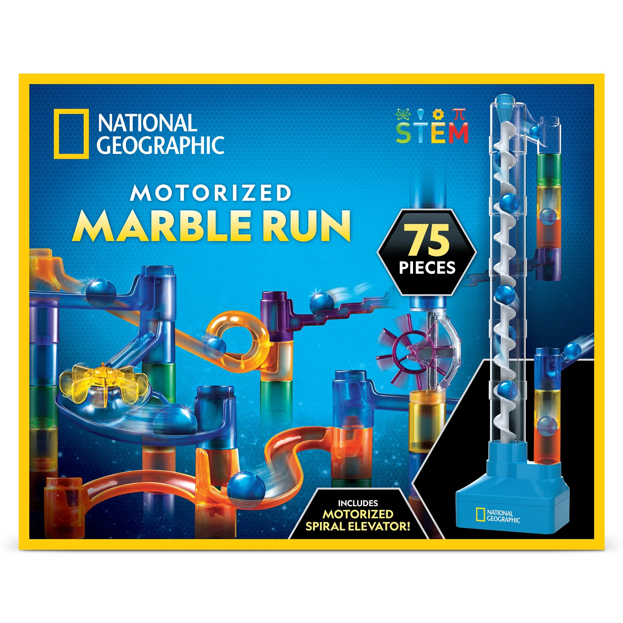 National Geographic 75-Piece Motorized Marble Run Kit for Child 8 Years and up | Walmart (US)