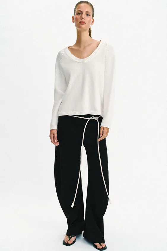 ROUND NECK KNIT JUMPER | Zara UK