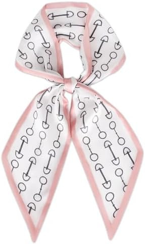 Relang Satin Scarf Mulberry Silk Printed Head Wrap Hair Band 7"" x 59"" | Amazon (US)
