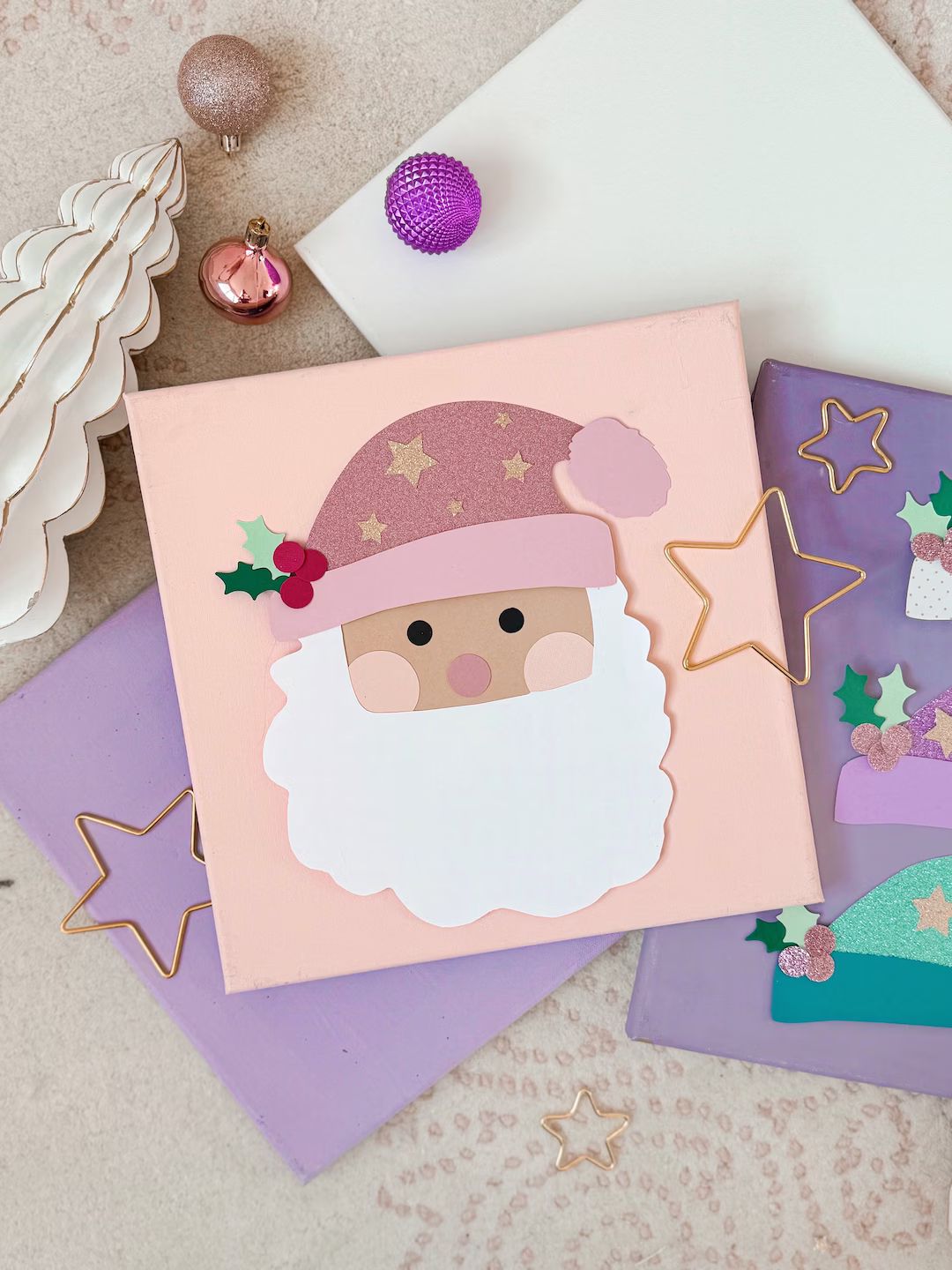 GLAM Santa Rudolph Kids Christmas Craft Kit - Etsy | Etsy (US)