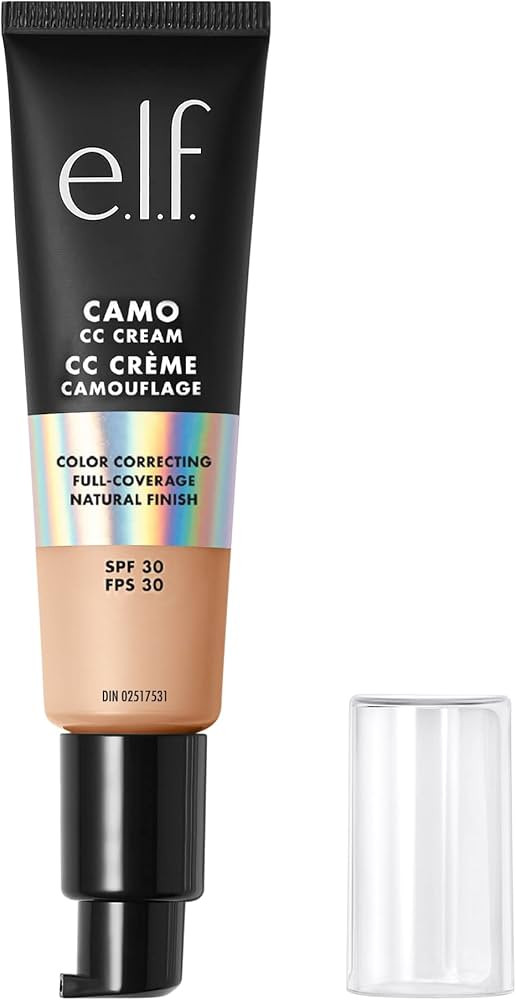 e.l.f. Camo CC Cream | Color Correcting Full Coverage Foundation with SPF 30 | Light 210 N | 1.05... | Amazon (US)