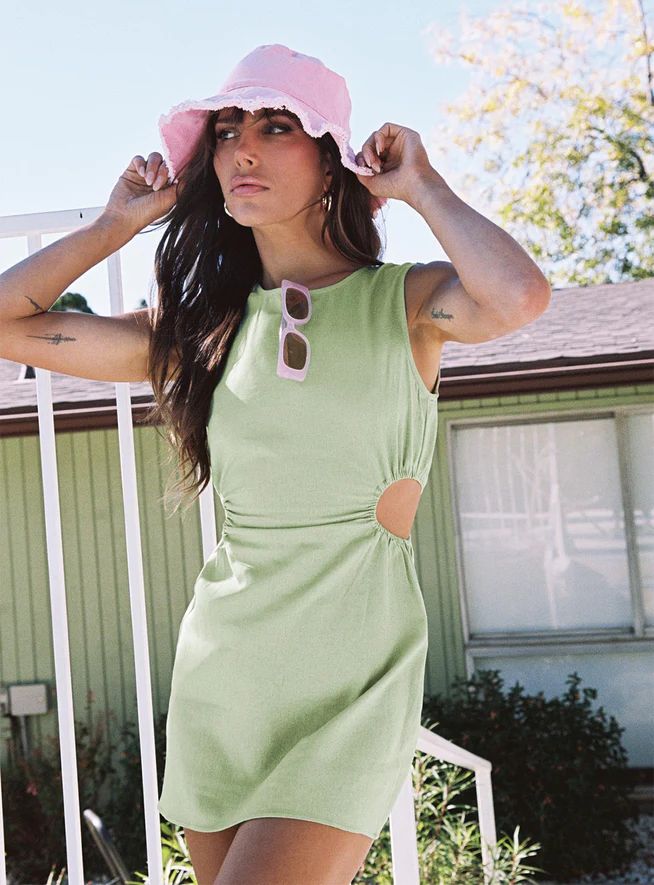 Mayzie Mini Dress Green | Princess Polly US
