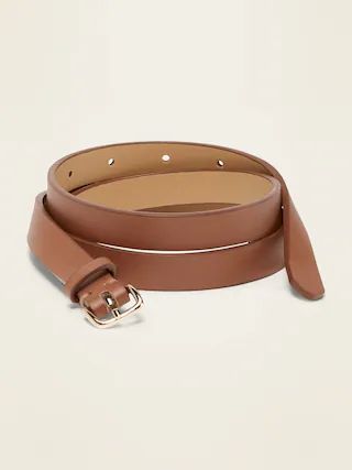 Skinny Faux-Leather Belt For Women (0.50-Inch) | Old Navy (CA)