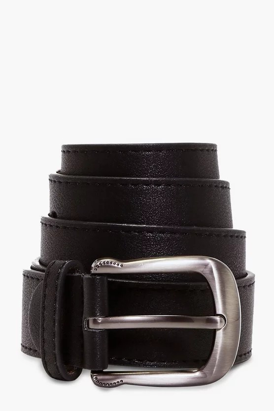 Curved Buckle Boyfriend Belt | Boohoo.com (US & CA)