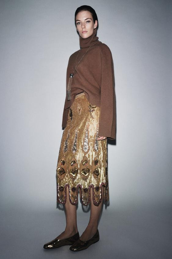 ZW COLLECTION LIMITED EDITION EMBROIDERED SKIRT | Zara US